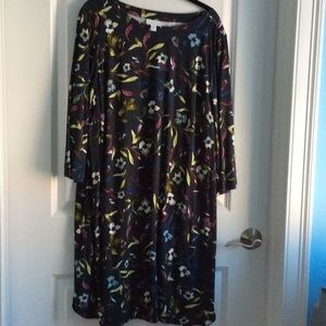 J Jill dress XLP. Navy with purple, teal, green